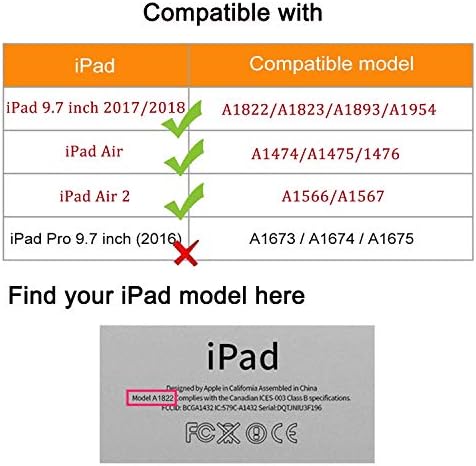 LXS Нов калъф за iPad 10,2 9-то поколение 2021 / 8-то поколение 2020 / 7-то поколение 2019-360 градуса с възможност за завъртане под различни ъгли, стойка за фолио с функция за автома?