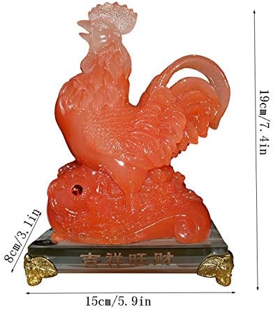 Десктоп Украса NYKK Кристални Украшения във формата на Петел с Основание Фън Шуй Скулптура Щастлив Петел Статуя на Животно от Китайския Зодиак е Подходящ за Всекидн?